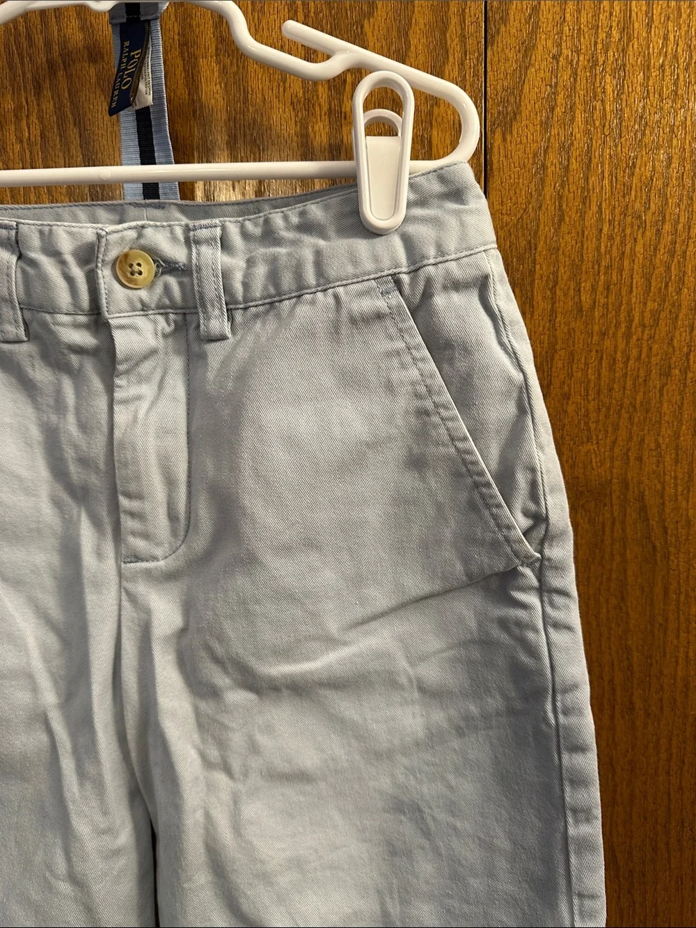 Polo Ralph Lauren Kids Light Blue Cotton Blend Chino Shorts size 8.